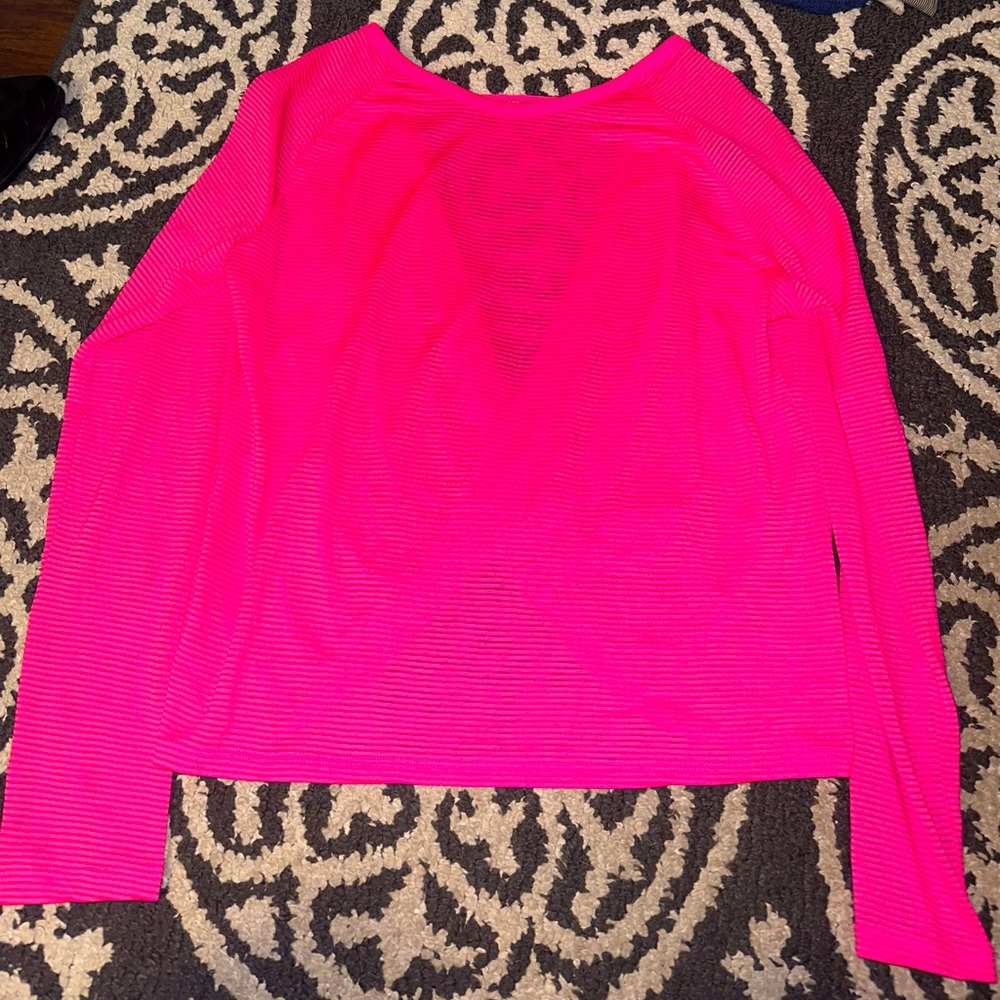 Pink open back top